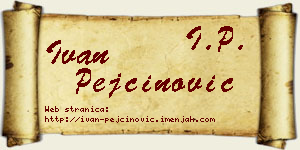 Ivan Pejčinović vizit kartica